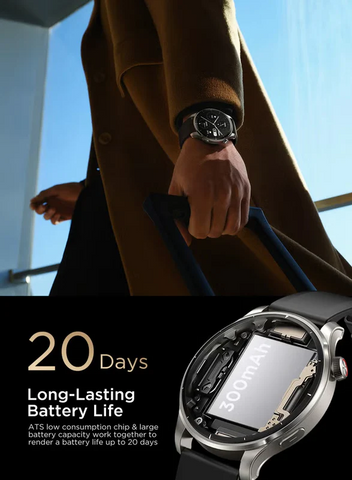 300 mAh 300 mAh JR-FV1 Smart Watch Can Make And Receive Calls 1.43-Inch HD Screen Bluetooth Connection Fitness Monitoring For Men And Women Compatible With Apple And Android Metal Silicone Strap Space Grey